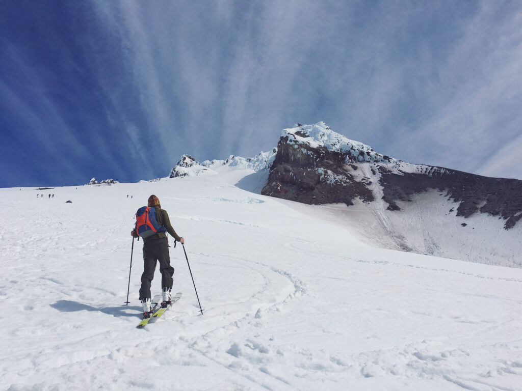 Andy skinning up Mt. Hood