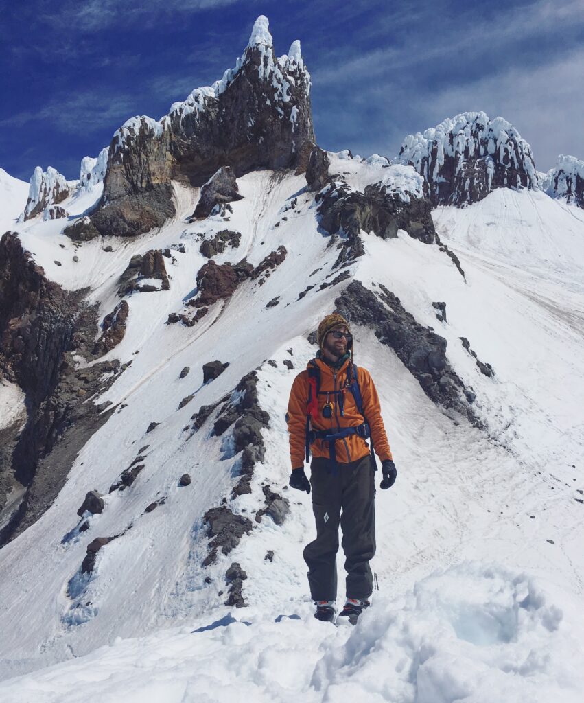 Andy with the mountain behind him