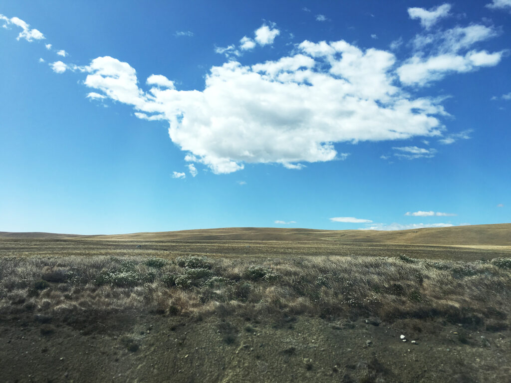 Open plains and blue sky