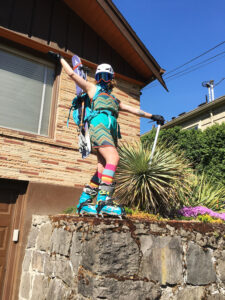 Me standing on the "summit" of my front yard