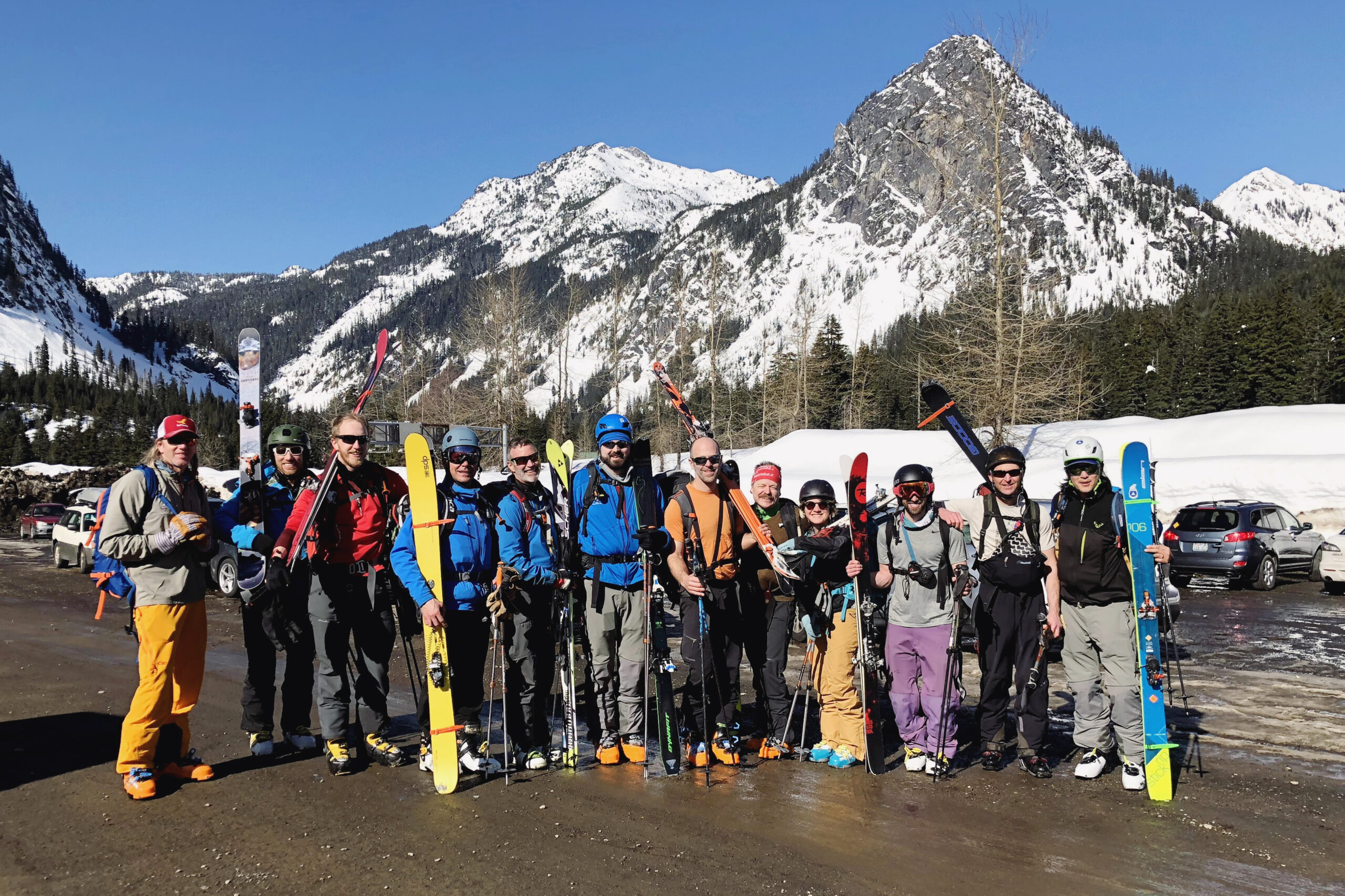 Mazama Ski Mountaineering tour leaders at a guide training weekend